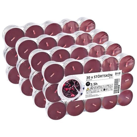 Scented Tealight Candle, Maroon